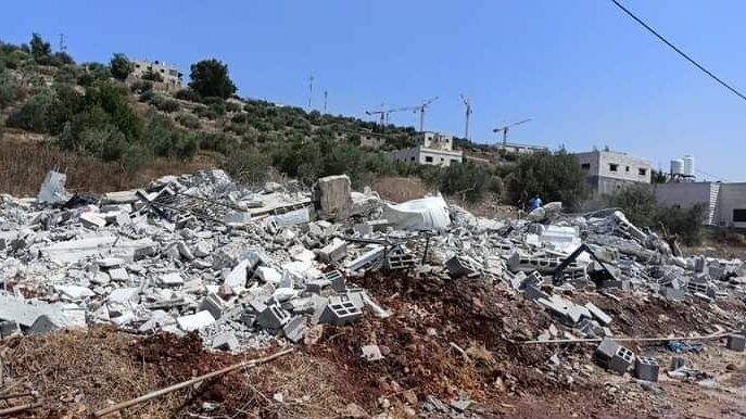 الاحتلال يهدم منزلا في بلدة كفر الديك غرب سلفيت