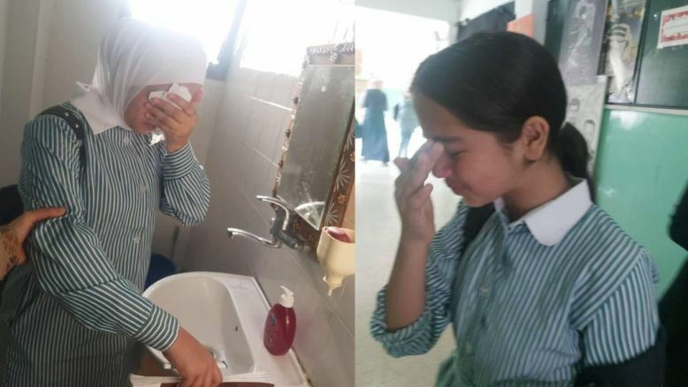 إصابة طالبات ومعلمتان بالاختناق جرّاء أطلاق قنابل الغاز في محيط مدرسة