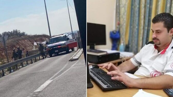 الاحتلال يحتجز سيارة إسعاف وطاقمها جنوب نابلس