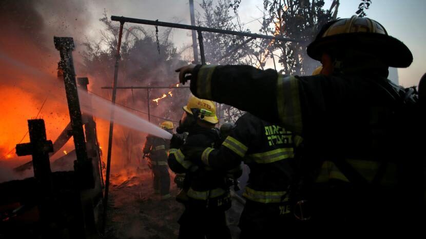 20 مصاباً بحريق بناية سكنية في حيفا