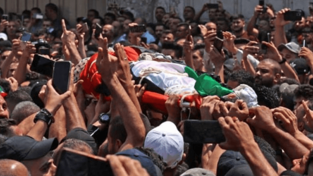 تشييع جثمان داوود ريان في بيت دقو شمال غرب القدس