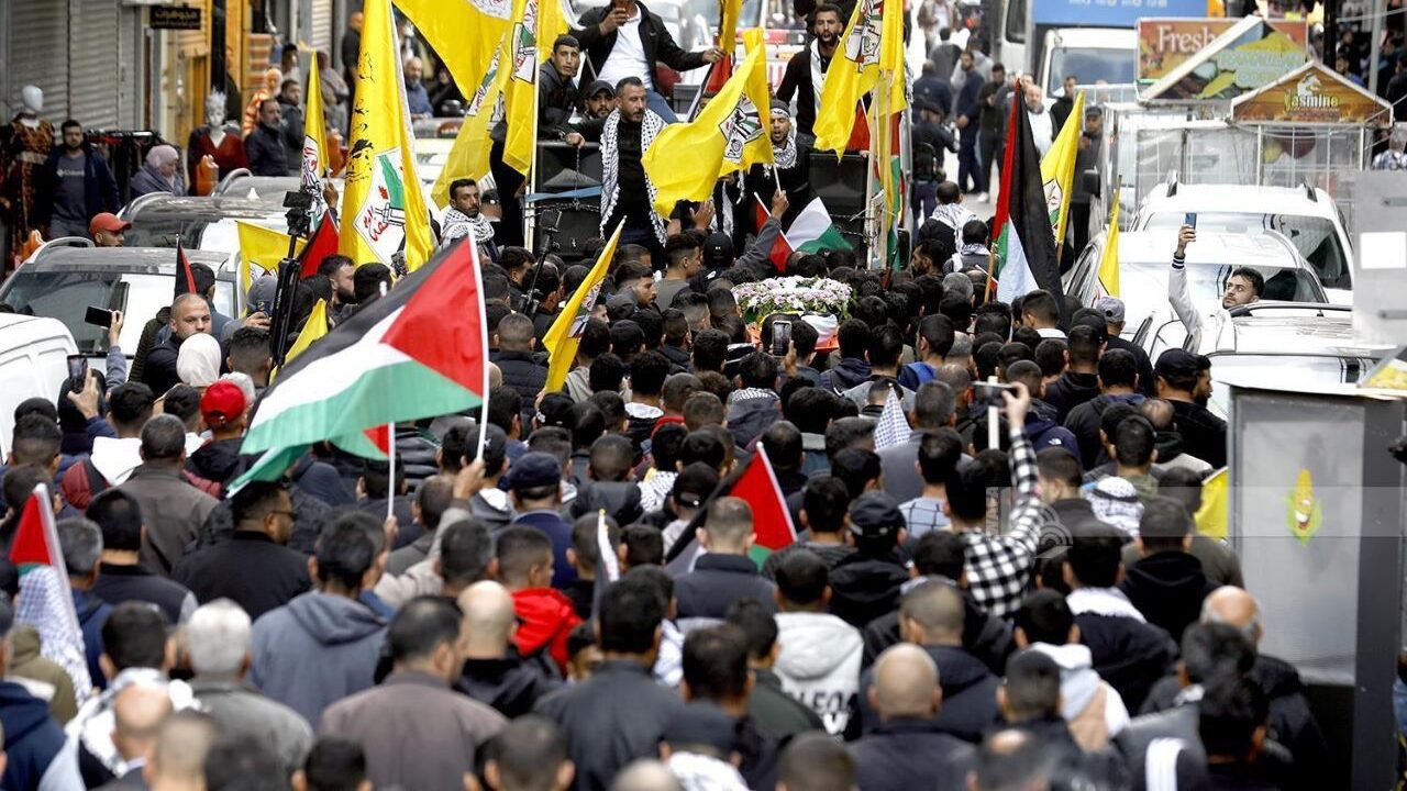 تشييع جثمان الشهيد رائد النعسان في المغير شمال شرق رام الله