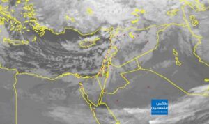 االأقمار الصناعية تشير الى كميات ضخمة من السحب وثلوج واردة على قمم الجبال