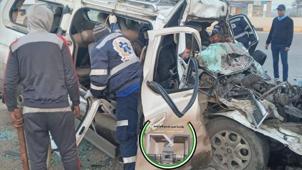 وفاة خمسة فلسطينيين في حادث سير في مصر