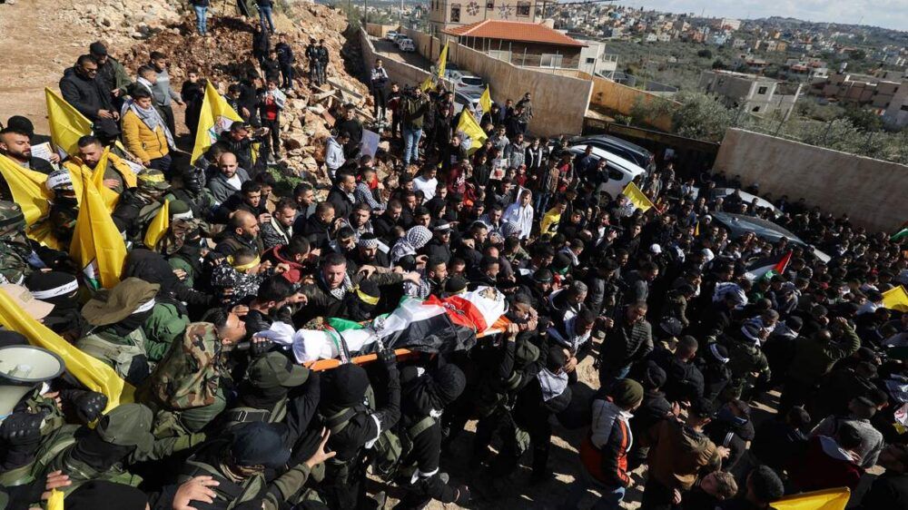 تشييع جثمان مثقال ريان في سلفيت