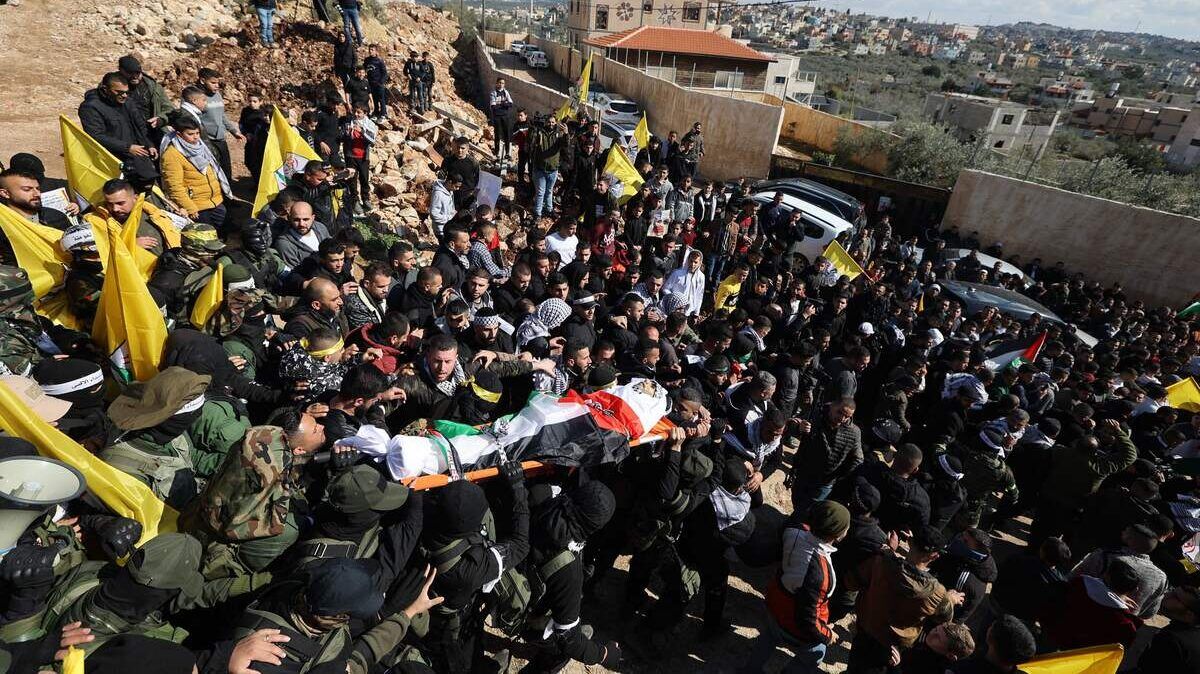 تشييع جثمان مثقال ريان في سلفيت