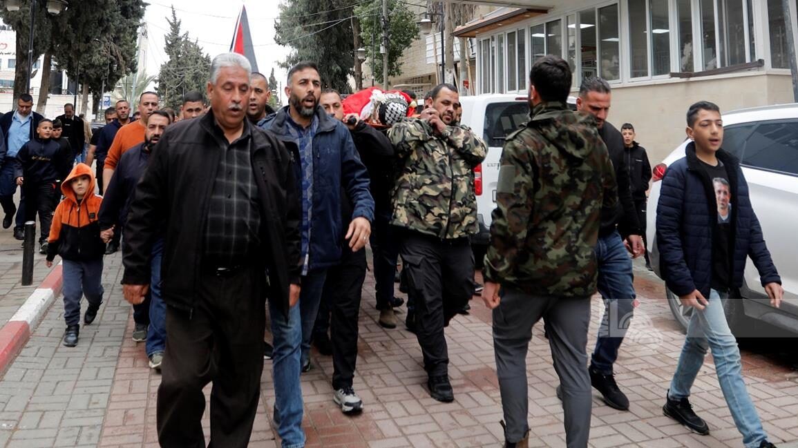 تشييع جثمان الشهيد طارق معالي في كفر نعمة غرب رام الله