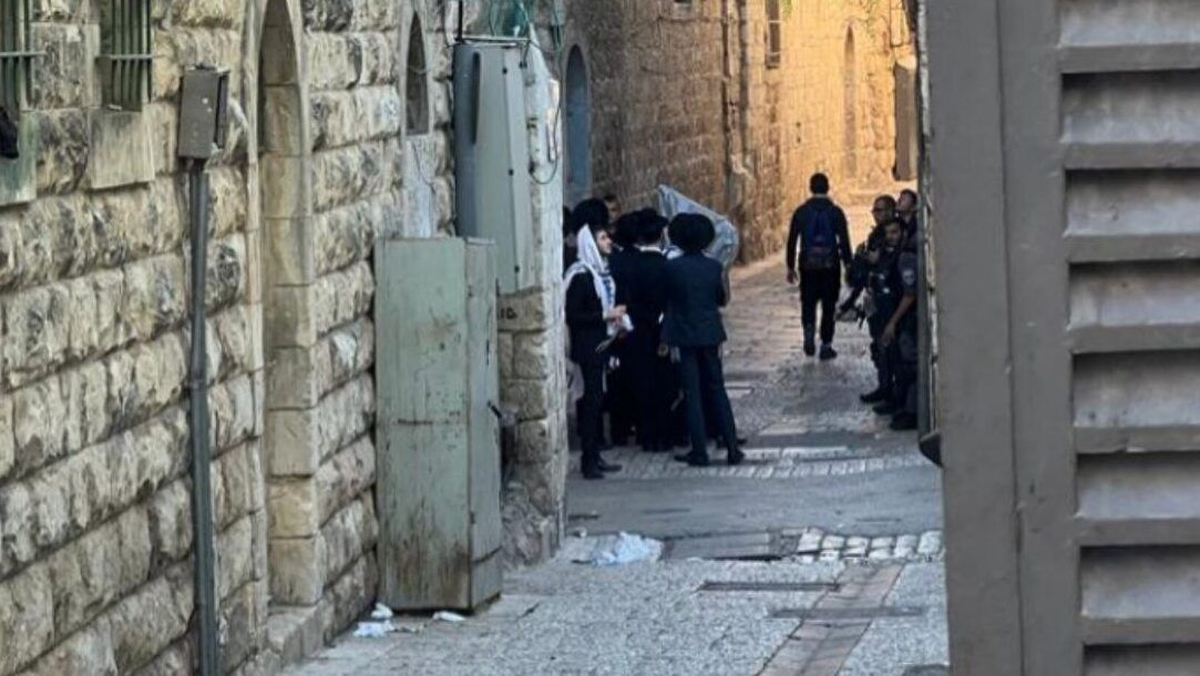 مستوطنون يؤدون طقوسًا تلمودية في محيط المسجد الأقصى