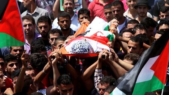 تشييع جثمان الشهيد عدنان بني عودة في طمون جنوب طوباس