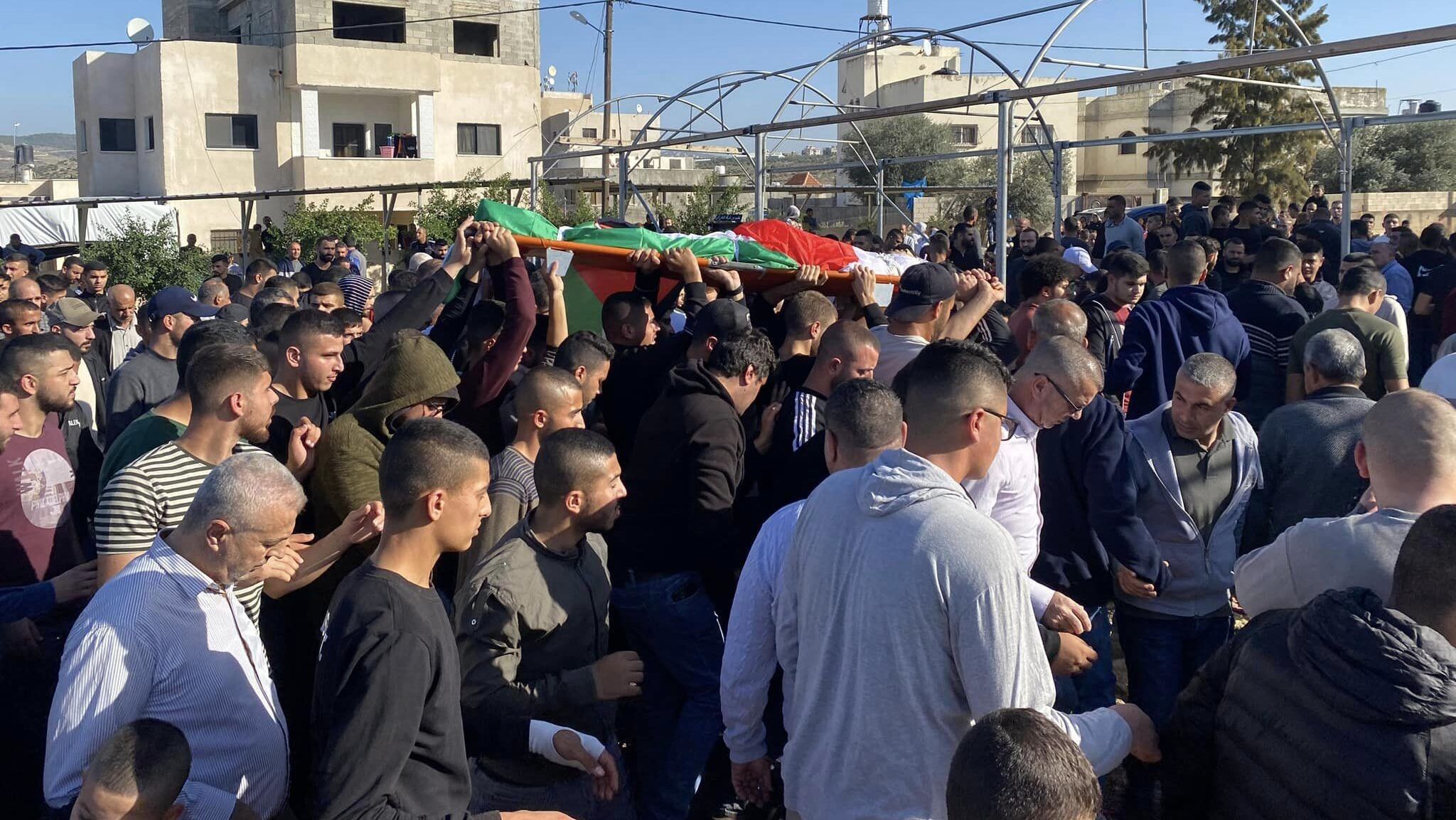 جنين: تشييع جثمان الفتى شريف الشاعر في الجلمة