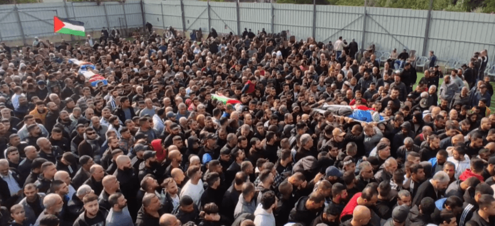 تشيع جثامين 6 شهداء ارتقوا من مخيم نور شمس