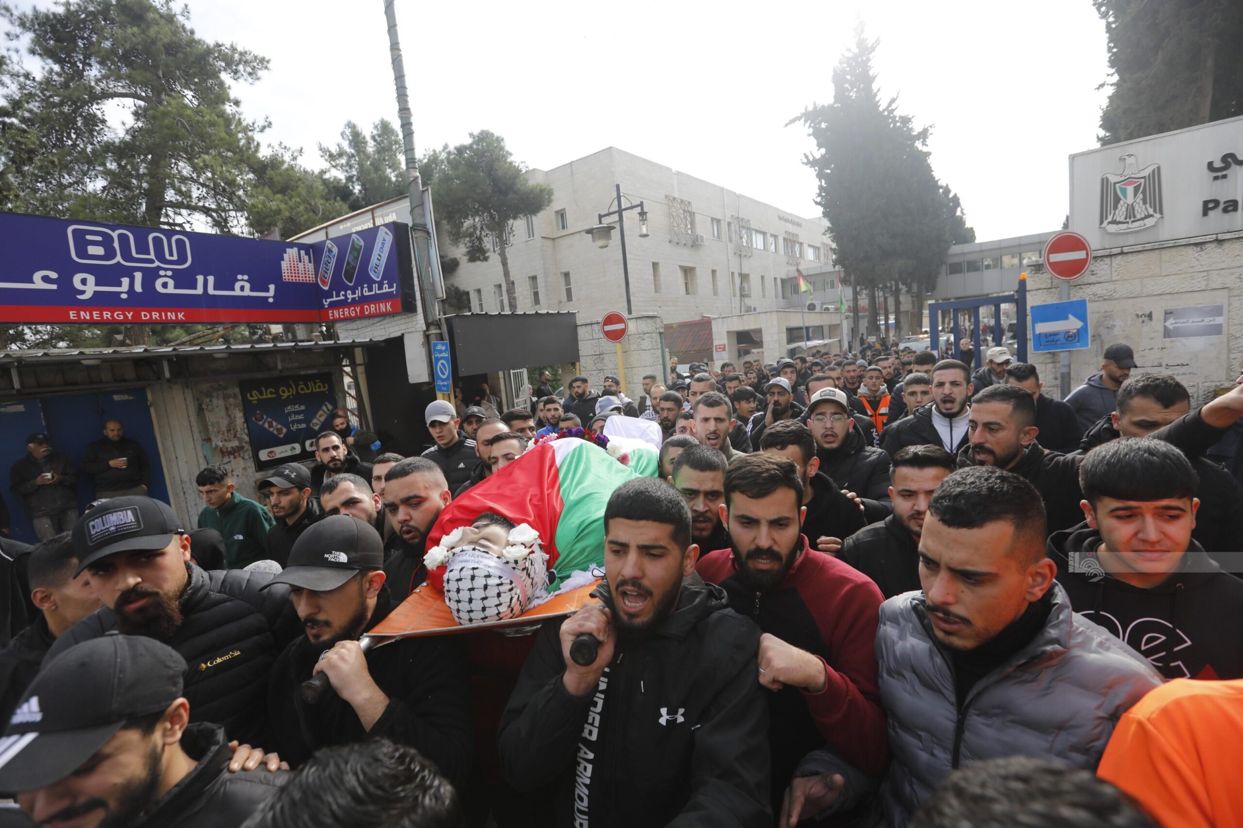 تشييع جثمان الشهيد حازم قطاوي في بيتونيا غرب رام الله