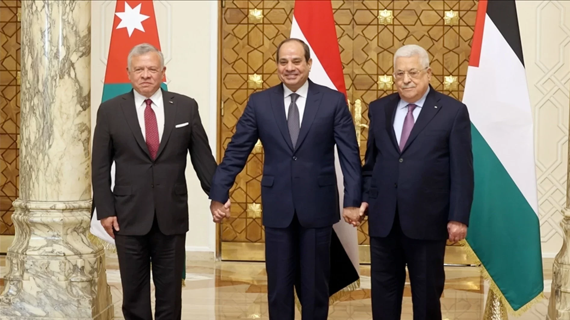 الأولى منذ بدء العدوان على غزة.. قمة أردنية مصرية فلسطينية بالعقبة