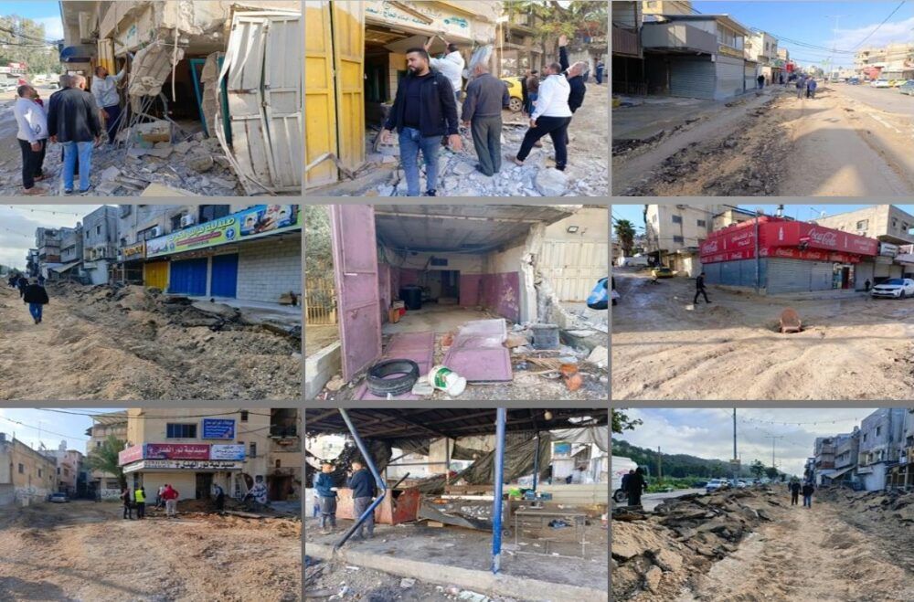 دمار كبير في البنية التحتية في مخيم نور شمس عقب اقتحام قوات الاحتلال