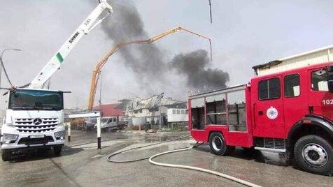 حالة وفاة جراء حريق مصنع في أريحا