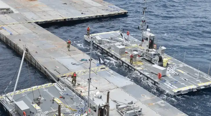 "البنتاغون": اكتمال عملية بناء الميناء البحري قبالة سواحل غزة