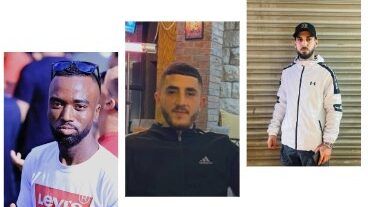 الشهداء محمد نصر الله وحسام دعباس وأيمن مبارك.