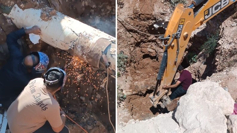سلطة المياه: الانتهاء من اصلاح الكسر في خط المياه الناقل شمال شرق بيت لحم