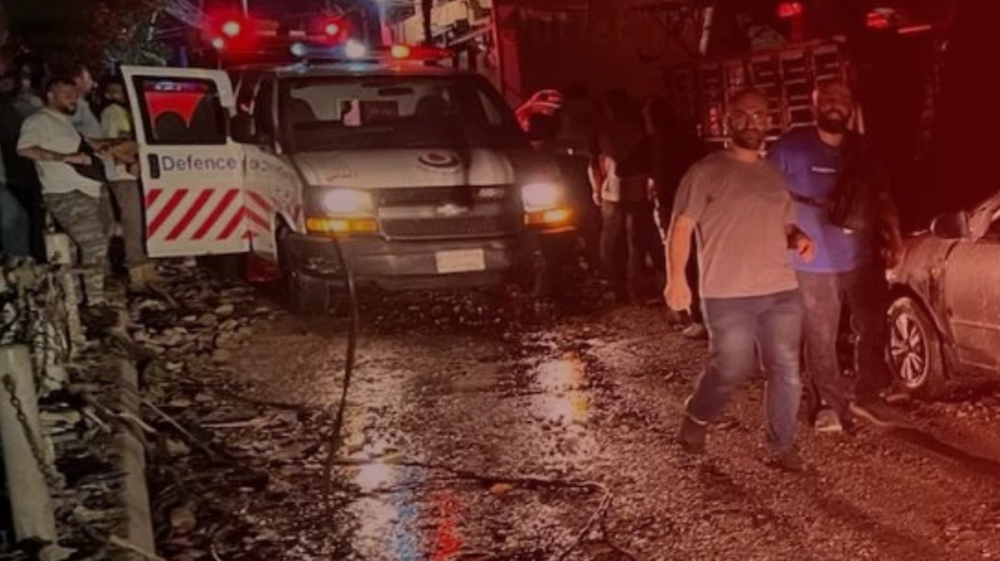 قصف مبنى في الضاحية الجنوبية