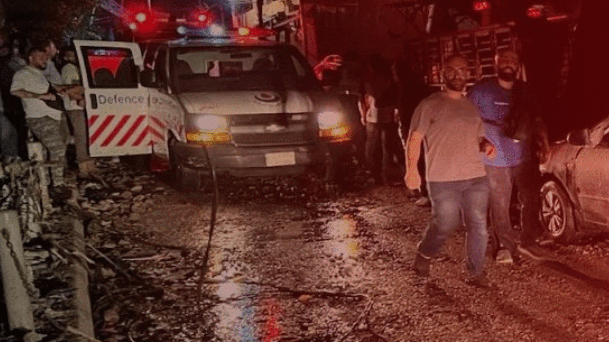 قصف مبنى في الضاحية الجنوبية