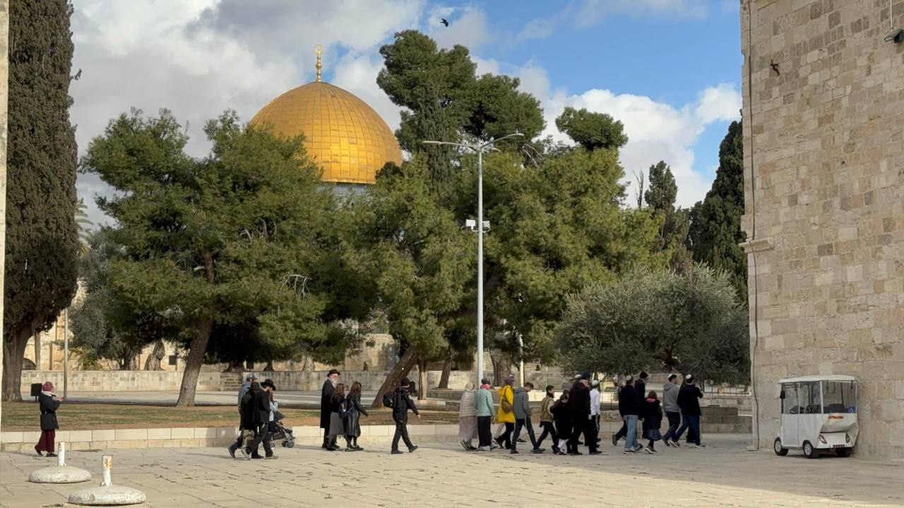 المستوطنون يتراقصون في باحات الأقصى في ما يعرف بـ"عيد الأنوار" العبري