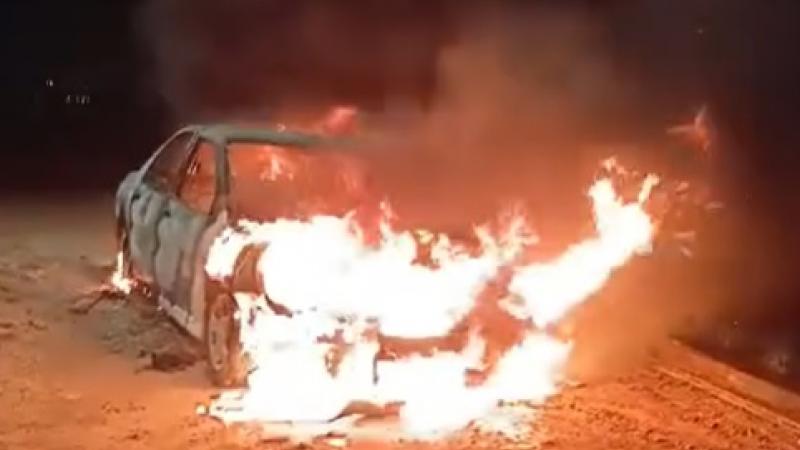 مستوطنون يهاجمون قريتي قصرة وبورين جنوب نابلس ويحرقون مركبة