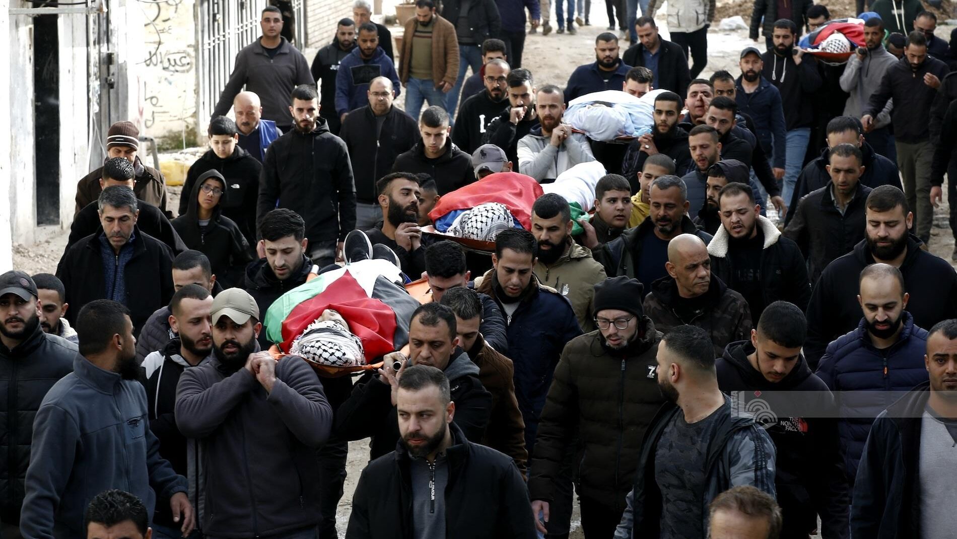 تشييع جثامين الشهداء الستة في مدينة جنين ومخيمها