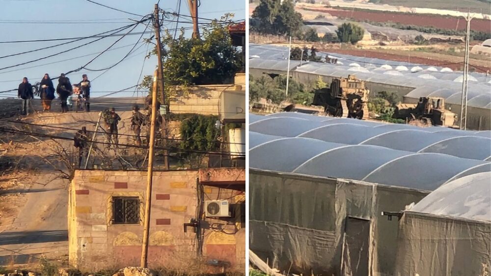 قوات الاحتلال تجبر عائلات من بلدة طمون على النزوح