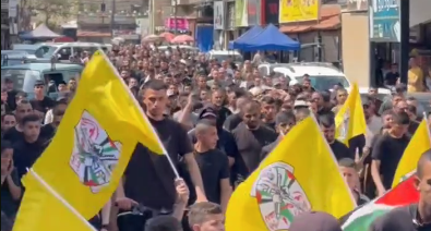 تشييع جثمان الشهيد خالد قرعان في مدينة قلقيلية