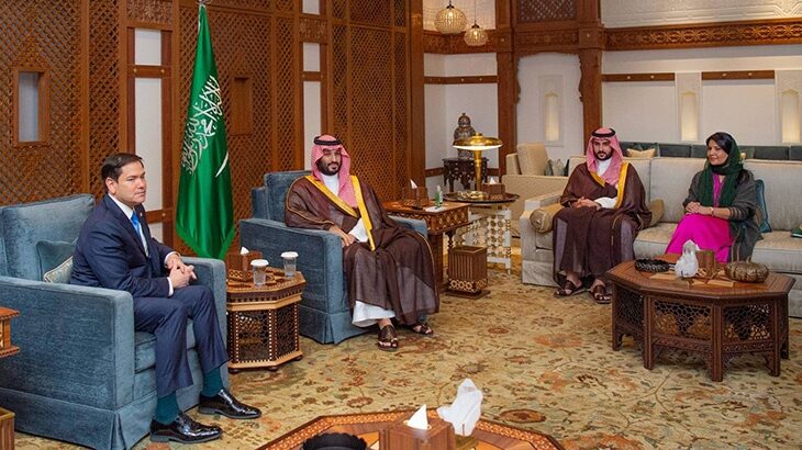 بن سلمان يبحث مع روبيو الأوضاع في غزة وسورية واليمن