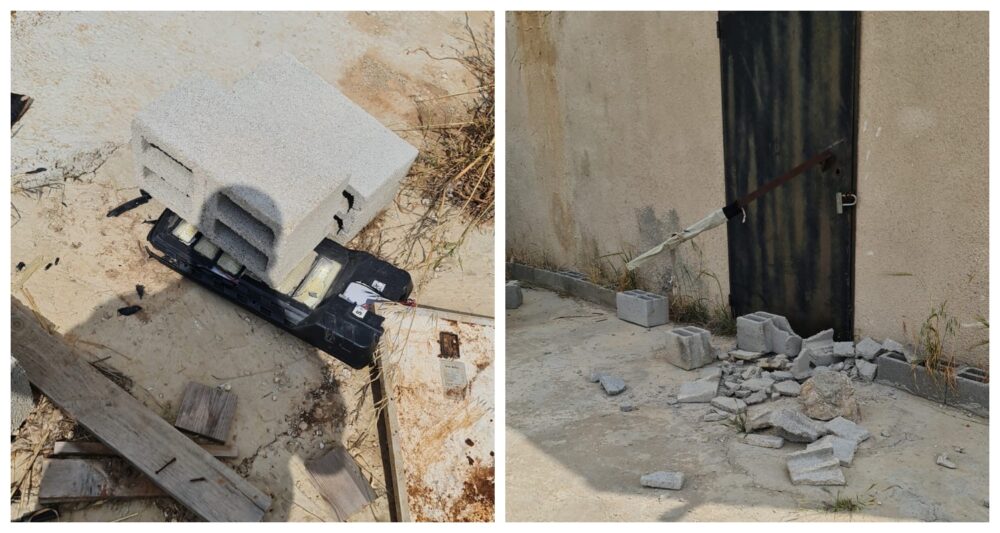 مستوطنون يخربون غرفة زراعية في بلدة قراوة بني حسان