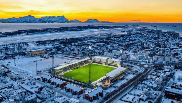 ملعب فريق بودو غليمت بالقطب الشمالي جحيم أندية دوري أبطال أوروبا