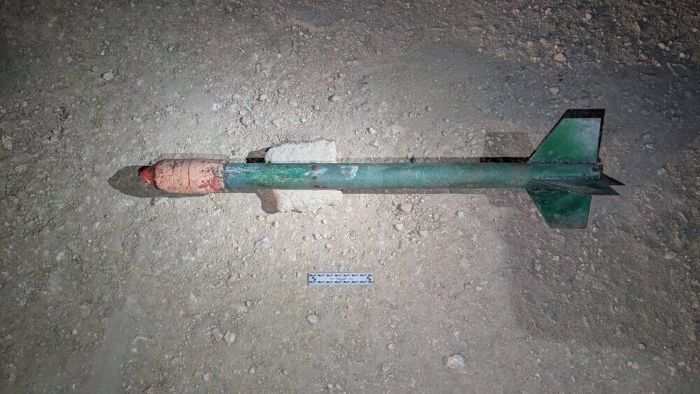 الاحتلال الاسرائيلي يعلن العثور على صاروخ محلي الصنع في طولكرم