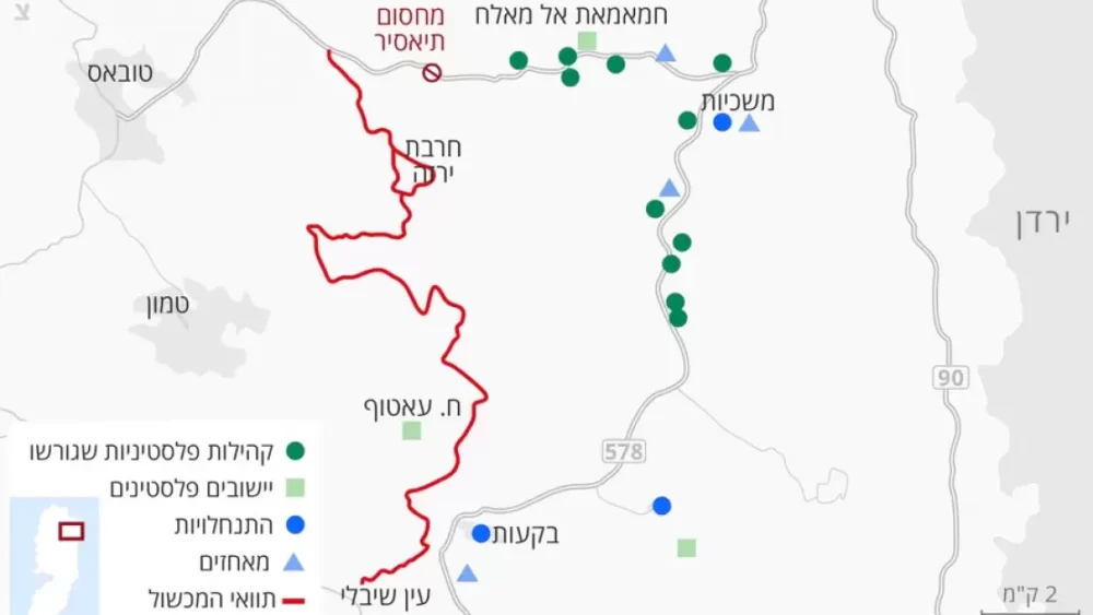 جيش الاحتلال يبني جدارا في قلب منطقة غور الأردن