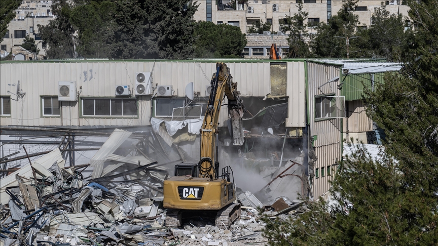 هدم منشآت بمقر الأونروا في القدس