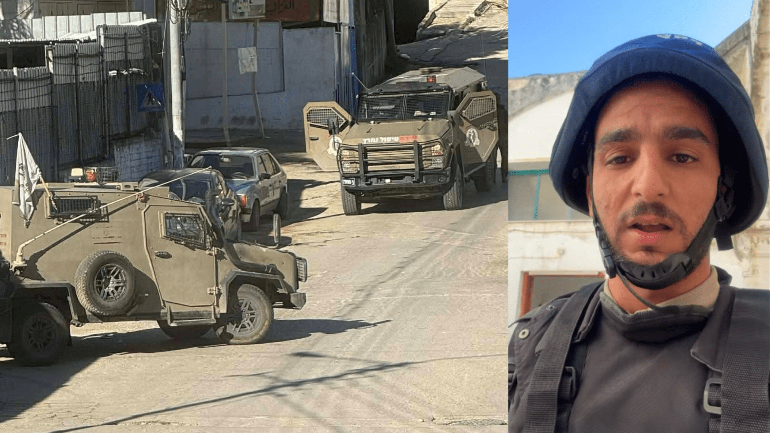 الاحتلال يحتجز صحفيين ومسعفين ويعتقل آخرين أحدهما مصاب داخل حارة الياسمينة في نابلس