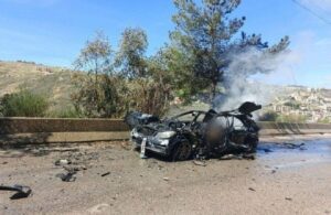 قصف مركبة الصحفيين علي شعيب وفاطمة فتوني