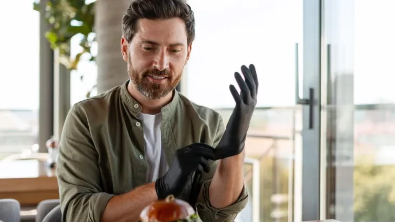 القفازات لم تُصنع لتأكل بها.. تحذير مهم من خبراء الصحة!