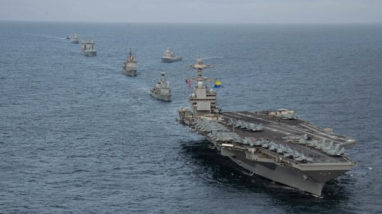 أكبر حاملة طائرات أمريكية تغادر الشرق الأوسط