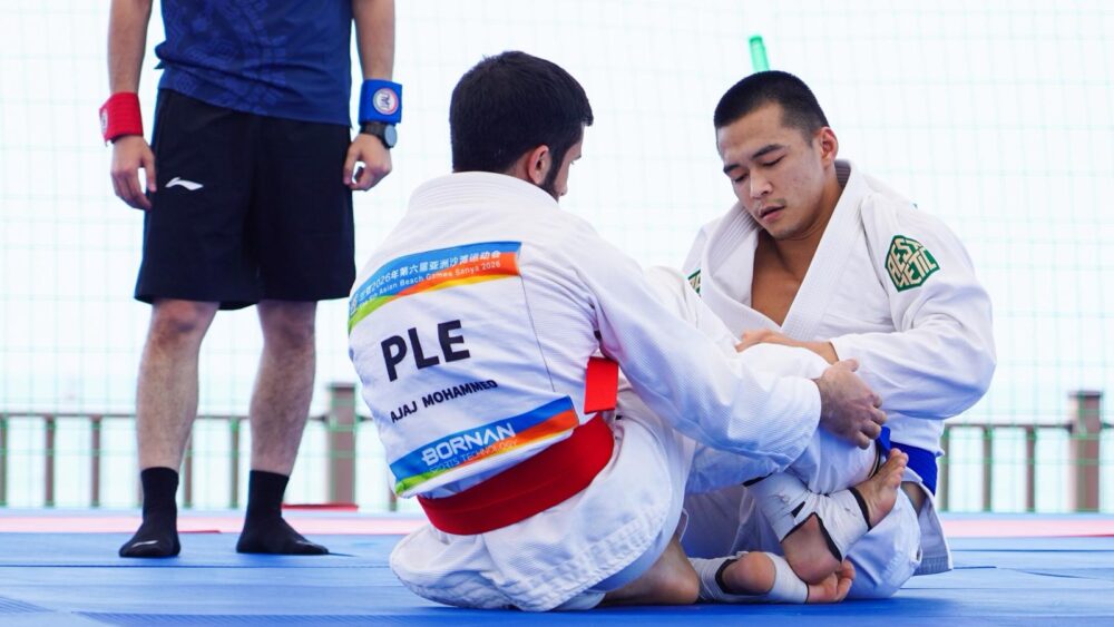 لاعب المنتخب الفلسطيني للجوجيتسو محمد عجاج ينهي مشاركته في دورة الألعاب الآسيوية الشاطئية