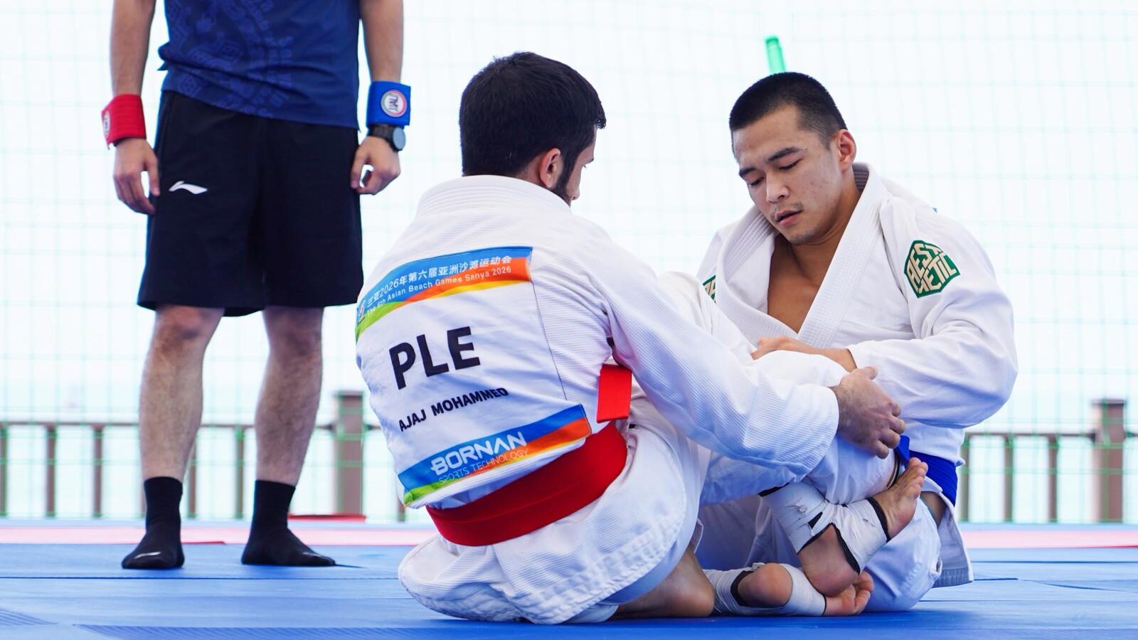 لاعب المنتخب الفلسطيني للجوجيتسو محمد عجاج ينهي مشاركته في دورة الألعاب الآسيوية الشاطئية
