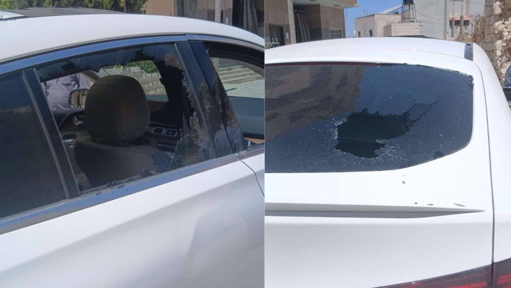 مستوطنون يهاجمون طاقم المجلس القروي في عصيرة القبلية جنوب نابلس